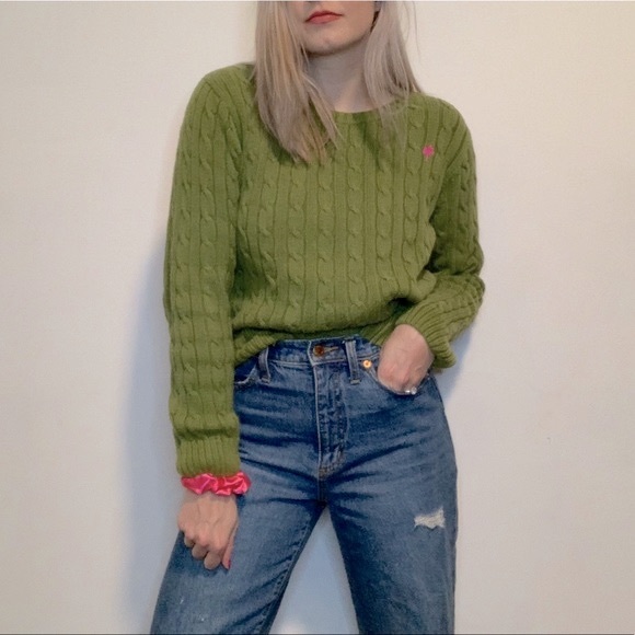Lily Pulitzer Cable Knit Crew Neck Sweater Top - Picture 2 of 8